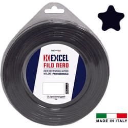 Excel - Filo per decespugliatore in nylon pentagono nero - ø mm.3,3 in matassa da mt.40