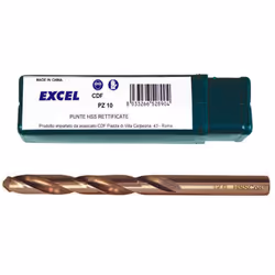 punte elicoidali HSS-G-CO 5% DIN 338, utilizzo su acciai altamente legati, inox, ghisa, ferro e alluminio