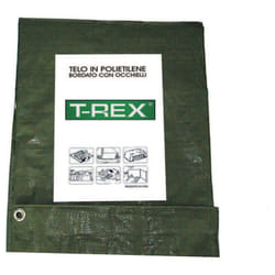 Trex - Telo occhiellato bordato con angoli rinforzati 100 gr. - mt.10x12 - gr.100 al mq. - colore verde/blu