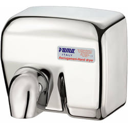Certeo - Asciugamani Elettrico Antivandalo con Fotocellula 2400W Vama Ariel lf Acciaio Inox Lucido