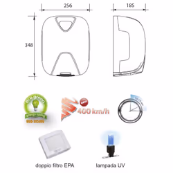 Asciugamani Elettrico con Fotocellula 1450W Vama Laser Flow UV Basic BF Bianco - Vista aggiuntiva 2