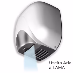 Asciugamani Elettrico con Fotocellula 1100W Vama Ecoflow NF 1100 HOT Alluminio Nero - Vista aggiuntiva 2