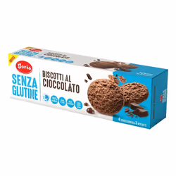 Doria Biscotti al Cioccolato Senza Glutine 4 Confezioni da 3 Biscotti