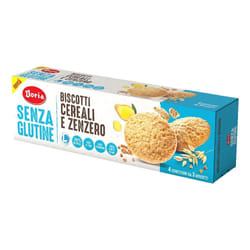 Doria Biscotti Cereali e Zenzero Senza Glutine 4 Confezioni da 3 Biscotti