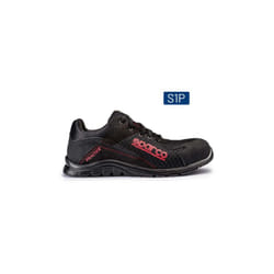 Sparco - scarpa practice Nigel calzatura di sicurezza bassa S1P N.43 ultra-leggera in mesh 3D traspirante e microfibra nero Nero 43