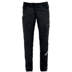 Boston pantalone tecnico base cargo da lavoro Tg. m multitasche nero in cotone canvas elasticizzato con inserti imbottiti sulle ginocchia Nero m