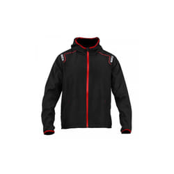 Giacca antivento New Windstopper Wilson con cappuccio leggera Tg. xxl in tessuto water-repellent 100 gr/m2 zip spalmate con puller gommati Nero xxl