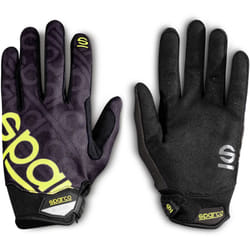 Sparco - 002093 Guanti Lavoro Regolabili Polso Rinforzo Police Indice Nero Giallo xl