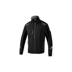 Sparco - Austin giacca tecnica antivento tech light shell tg s nero/grigio scuro giubbino con cerniera impermeabile inserti anti abrasione e strisce