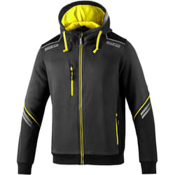 Sparco - 02414GSGF Felpa Lavoro Cappuccio Tech Zip Intera Colorado Grigio/Giallo s