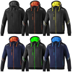 Felpa da lavoro Sparco Colorado Tech Hooded Full Zip 02414 - L - Blu
