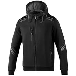 Sparco - Giacca con cappuccio nero grigio scuro tech hooded full zip tw l