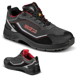 Sparco - Scarpe antinfortunistiche Scarpa da lavoro Nero grigio scuro Indy detroit S1P esd 40