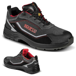 Sparco - Scarpe antinfortunistiche Scarpa da lavoro Nero grigio scuro Indy detroit S1P esd 45