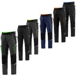 Sparco - Pantaloni da lavoro Oregon Tech Trousers - l - Nero/Arancione