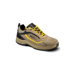 Sparco - Indy Colton S1P esd scarpa bassa antinfortunistica n. 40 tan/giallo con puntale in pelle scamosciata e rinforzi tessuto traspirante
