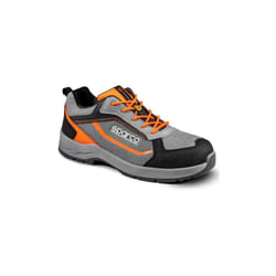 Sparco Indy Pato ESD S1PS SR FO LG scarpa bassa antinfortunistica N.41 grigio/arancio fluo in pelle scamosciata con rinforzi tessuto ultratraspirante