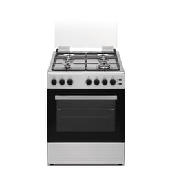 DAYA DSGC-6060XEG cucina Elettrico Gas Nero, Acciaio inox