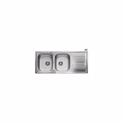 Lavello da incasso in acciaio inox per mobile sottolavello. Dimensioni 1160x500 mm. Altezza vasca 150 mm. Foro incasso 1140x4 ...