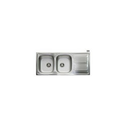 Lavello incasso in acciaio inox con 2 vasche cm 116 gocciolatoio dx Apell