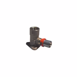 Raccordo Raccordo press curvo femmina con flangia per multistrato 1/2 x 16 Raccordo press curvo femmina con flangia per multi ...
