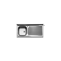 Apell - lavello appoggio acciaio inox 1 vasca cm 100 cm 100 gocciolatoio dx