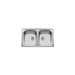 Apell - lavello incasso acciaio inox 2 vasche cm 86 cm 86