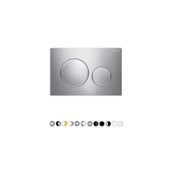 Placca di copertura 2 tasti sigma 20 Geberit Bianca - bordi tasti cromo Geberit