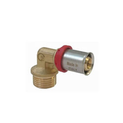 Gomito A Pressare Raccordo Per Tubo Multistrato Maschio 3/4x26