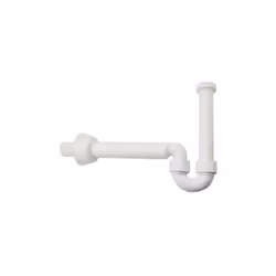 Sifone per bidet. Altezza della chiusura idraulica 50 mm. In materiale sintetico. Colore Bianco. Dotazione: tubo di raccordo  ...