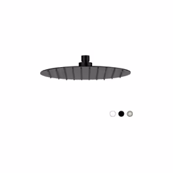 Soffione doccia tondo ultra piatto in acciaio inox. Attacco G 1/2.