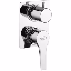 Miscelatore incasso a muro per doccia Moonlight in ottone cromato e deviatore incluso Jacuzzi | rubinetteria Sintesi ideale t ...