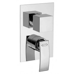 Miscelatore doccia incasso con deviatore monoleva Jacuzzi rubinetteria Glint ottone cromato 0IQ00400JA01