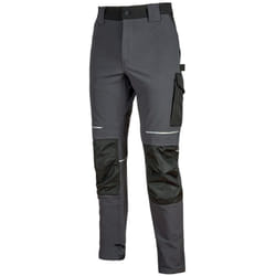 U-power - Pantalone Da Lavoro Atom Idrorepellente In Tessuto 4 Way Stretch Confortevole e Morbido Sulla Pelle Grigio - xxl