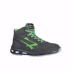 Scarpa alta con tomaia in Nabuk naturale bottalato. Classe di protezione S3: puntale resistente ai 200J in AirToe Alluminium; ...