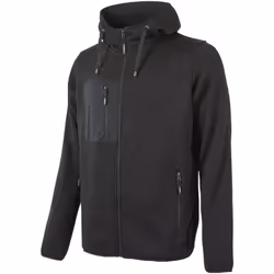 Felpa full zip con colletto alto e interno in morbido pile della linea Enjoy di U-POWER. Chiusura con zip centrale impermeabi ...
