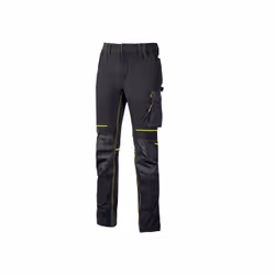 U-Power Style Atom, Uomo, Nero, Verde, 2XL, 12 tasche, Chiusura a bottone, Allacciatura a zip, Nylon