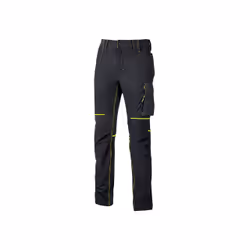 U-Power Style World, Uomo, Nero, Verde, 2XL, 2 tasche, Chiusura a bottone, Allacciatura a zip, Nylon