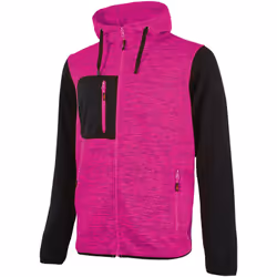 Felpa full zip con colletto alto e interno in morbido pile della linea Enjoy Lady di U-POWER. Chiusura con zip centrale imper ...