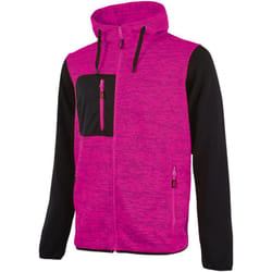 Felpa Full Zip con Cappuccio Enjoy Rainbow Lady Black Fucsia U-POWER - Taglia XL