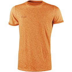 U-power - T-Shirt Cotone Fiammato Enjoy Fluo Orange Taglia s