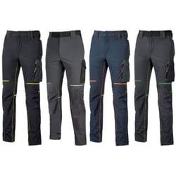 U-power - Pantaloni da Lavoro Estivi Uomo UPower World Grigio-Verde 2XL