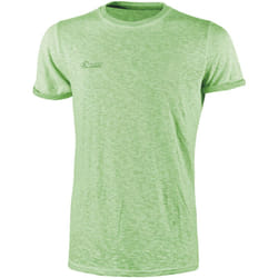 U-power - T-Shirt Cotone Fiammato Enjoy Fluo Green Taglia m