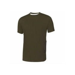T-shirt da lavoro Road slim-fit U Power in tessuto jersey elasticizzato leggero – Col. VERDE - Tg. XXL