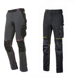 U-power - Pantaloni da Donna UPower Atom Grigio-Fuxia 3XL