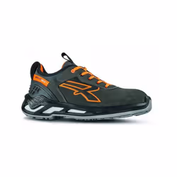 In Tomaia in pelle nabuk naturale bottalato, idrorepellente, collarino con tessuto in fibra Lycra e tallonetta anti-shock, pu ...