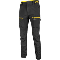 U-power - Pantaloni da Lavoro U-Supremacy Horizon Black Carbon Taglia xl