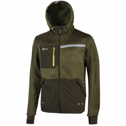 100% poliestere con dettagli in nylon/spandex, morbida, traspirante ed ultra-resistente, ad asciugatura rapida, cerniera cent ...