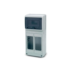 Rosi - Quadro vuoto, 506x230x150mm, 8 moduli, 2 prese interbloccate, compatibile con prese serie 19 18.3008