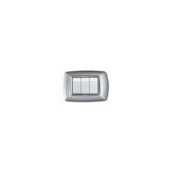 Elettrocanali - Placca Mylife 3 Mod. Alluminio Chiaro ( cod. ECL2983AC )
